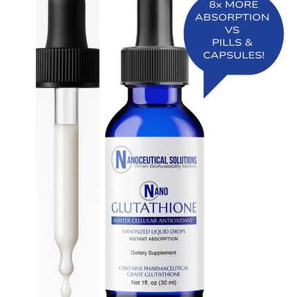 Nano Glutathione Drops by Nanoceutical Solutions | Ultra-Efficient Absorption, 30 Servings