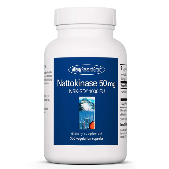 Allergy Research Group Nattokinase 50mg NSK-SD 1000 FU | Cardiovascular Support | 300 Count