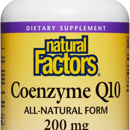 Natural Factors CoQ10 200 mg - Antioxidant Support for Energy & Heart Health | 60 Softgels
