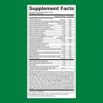 Natural Factors Men's Multivitamin & Mineral - 60 Tablets | 1 Serving = 1/2 lb of Veggies