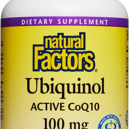 Natural Factors Ubiquinol 100 mg – Superior Absorption CoQ10 for Heart Health & Energy | 120 Softgels