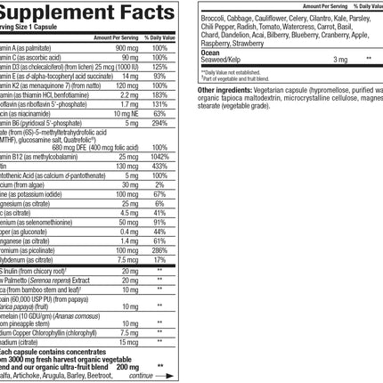 Natural Factors Whole Earth & Sea Men's 50+ Multivitamin & Mineral - 60 Vegetarian Capsules