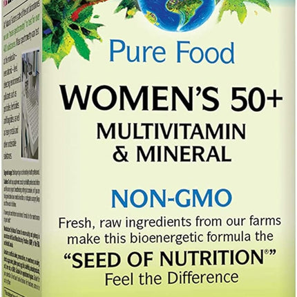 Natural Factors Whole Earth & Sea Women's 50+ Multivitamin & Mineral – 60 Tablets