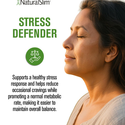 NaturalSlim Stress Defender – Stress Relief & Cortisol Support | 3-Pack, 180 Vegetarian Capsules