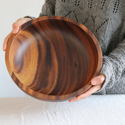 Natural Wooden Bowl, Sustainable Household Fruit Bowl, Salad Bowl for Home & Restaurant, Wooden Kitchen Utensils