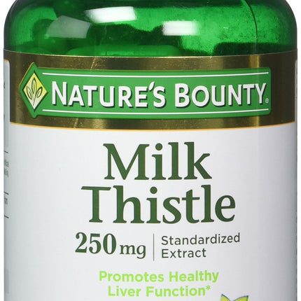 Nature's Bounty Milk Thistle 250 mg Capsules — Pack of 2 (400 capsules)