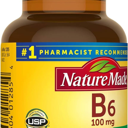 Nature Made Vitamin B-6 100 mg Tablets – 4-Pack (400 Tablets)