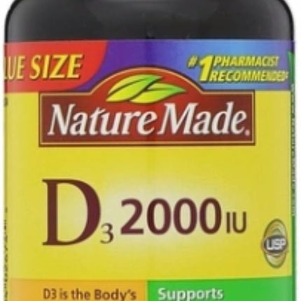 Nature Made D3 2000 IU Tablets 220 ea (Pack of 2) | Vitamin D3