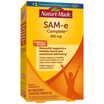 Nature Made SAM-e 200 mg Complete: Mood & Joint Support, 60 Tablets