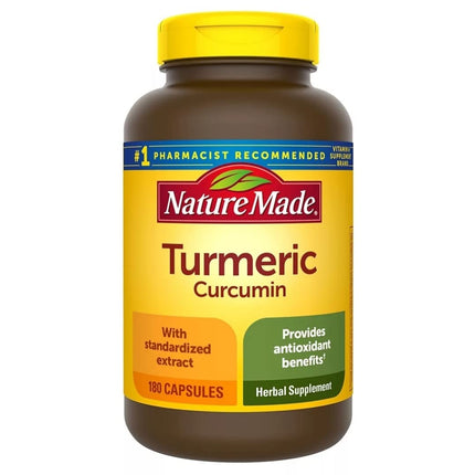 Nature Made Turmeric Curcumin 500 mg – 180 Ct Antioxidant Capsules