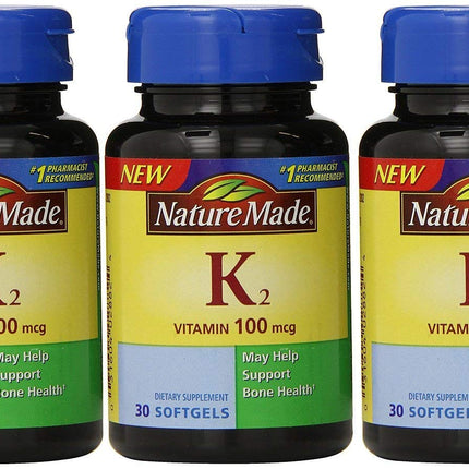 Nature Made Vitamin K2 100 mcg Softgels – 30 Count | Dietary Supplement
