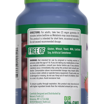 Nature's Truth Melatonin Gummies - 10mg, 140 Count, Berry - Vegan, Non-GMO & Gluten Free (Pack of 2)