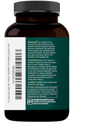 NatureBell 2 Pack Hyaluronic Acid 2000 mg | 480 Capsules with MSM & Hydrolyzed Collagen – Skin Hydration, Joints, Hair & Eyes