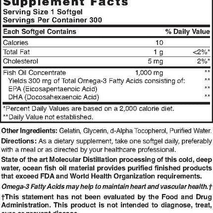 Nature's Blend Omega-3 Fish Oil 1000 mg - 300 Softgels