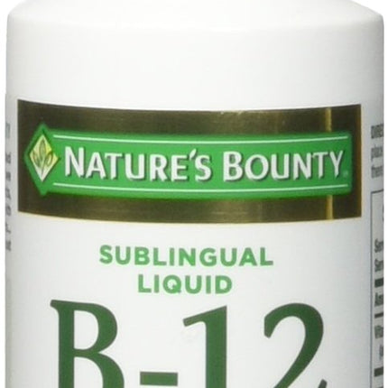 Nature's Bounty B-12 5000 mcg Sublingual Liquid - Energy & Health - 2 oz (Pack of 5)