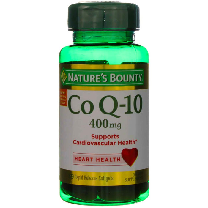 Nature's Bounty Cardio Q10 400 mg Softgels – Pack of 2 (39 ea each)
