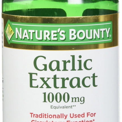 Nature's Bounty Garlic Extract 1000 mg | 100 Rapid Release Softgels (Pack 4)