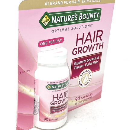 Nature's Bounty Hair Growth Supplement — 1 Per Day, Supports Thicker Hair (90 Capsules)
