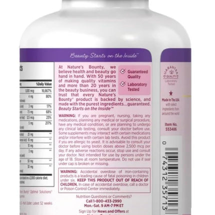 Nature's Bounty Hair, Skin & Nails 250 Softgels – 2 Pack