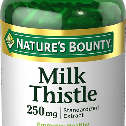 Nature's Bounty Milk Thistle 250 mg Capsules – 200 Count | Liver Support Supplement