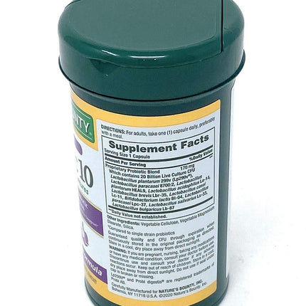 Nature's Bounty Probiotic 10 Ultra Strength - 70 Capsules, 20 Billion Cultures, 10 Strains