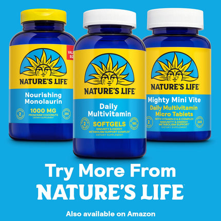 Nature's Life Daily Multivitamin for Men & Women | Immune & Energy Support | 90 Serv, 180 Softgels