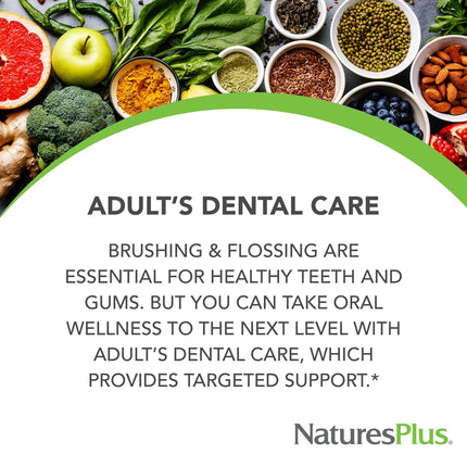 Natures Plus Adults Dental Care Probiotic – Teeth & Gum Health Peppermint Lozenges (60 Count)