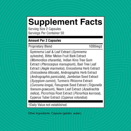 Nature's Sunshine Blood Sugar Formula, 100 caps | Herbal Blood Sugar Support