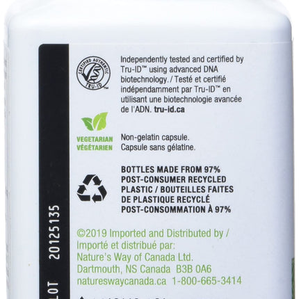 Nature's Way Slippery Elm Bark - 100 Vegetarian Capsules (2 Pack) | TRU-ID Certified, Non-GMO Project Verified