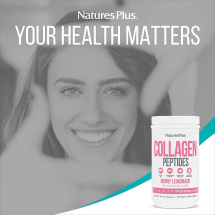 NaturesPlus Collagen Peptides Berry Lemonade – 0.8 lb Powder (Pack of 2) for Hair, Skin, Nails & Joints
