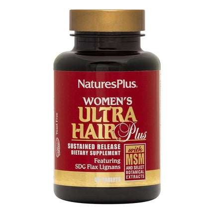 NaturesPlus Womens Ultra Hair Plus – 60 Sustained Release Tablets (Pack of 2) Gluten Free Hair Support