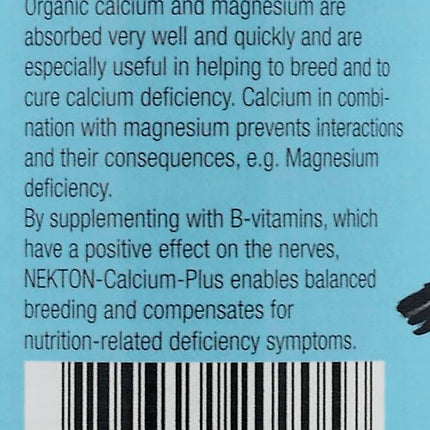 Nekton Calcium Plus – Calcium with Magnesium & Vitamins, White, 330g/11.64 oz