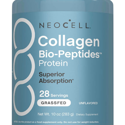 NeoCell Collagen Bio-Peptides Powder - 10oz | Grass-Fed, 18 Essential Amino Acids