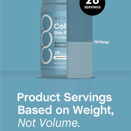 NeoCell Collagen Bio-Peptides Powder - 10oz | Grass-Fed, 18 Essential Amino Acids