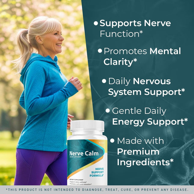 (2 Pack) Nerve Calm Capsules – Official NerveCalm Premium Formula, 60 Capsules