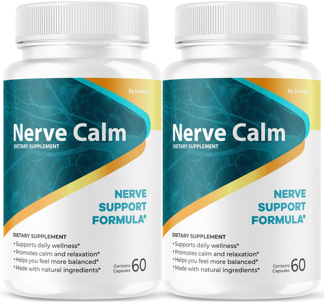 (2 Pack) Nerve Calm Capsules – Official NerveCalm Premium Formula, 60 Capsules