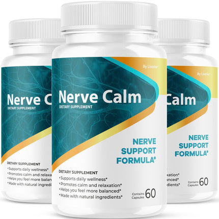 (3 Pack) Nerve Calm Capsules – Official NerveCalm Premium Formula, 90 Capsules