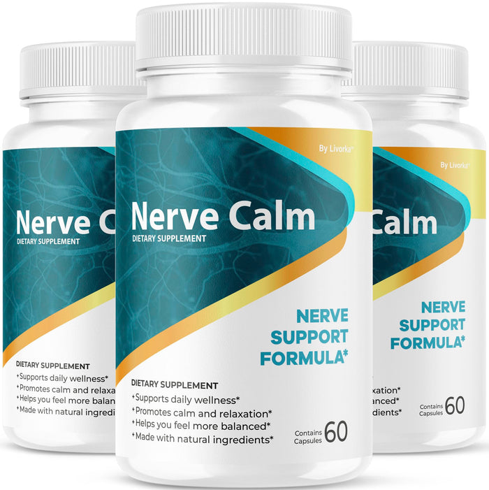(3 Pack) Nerve Calm Capsules – Official NerveCalm Premium Formula, 90 Capsules