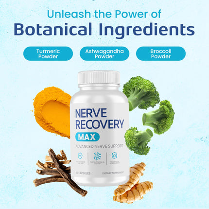 Nerve Recovery Max – Non-GMO Advanced Nerve Support with Vitamin D3 & Alpha Lipoic Acid | Made in USA | 60-Day Supply