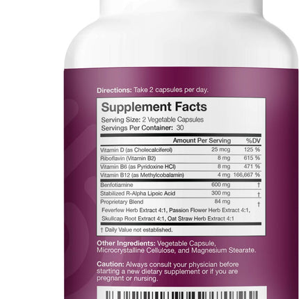 NERVE RENEW Advanced Nerve Support – 300mg Stabilized R-Alpha Lipoic Acid, B Complex & Benfotiamine