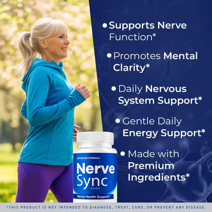 2 Pack Nerve Sync Capsules – Advanced Nerve Health Supplement, 120 Capsules