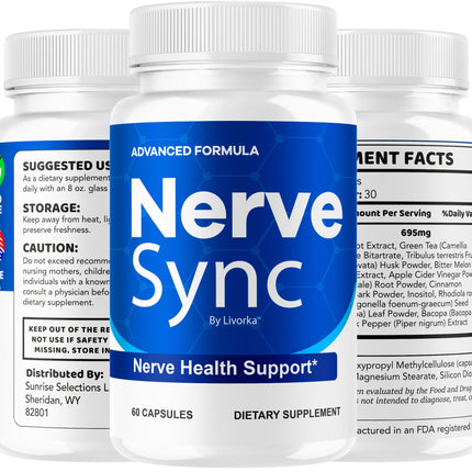 2 Pack Nerve Sync Capsules – Advanced Nerve Health Supplement, 120 Capsules
