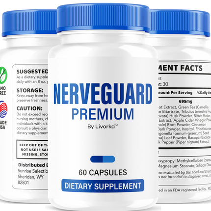 NerveGuard Premium Pills - All-Natural Nerve Support, 60 Capsules
