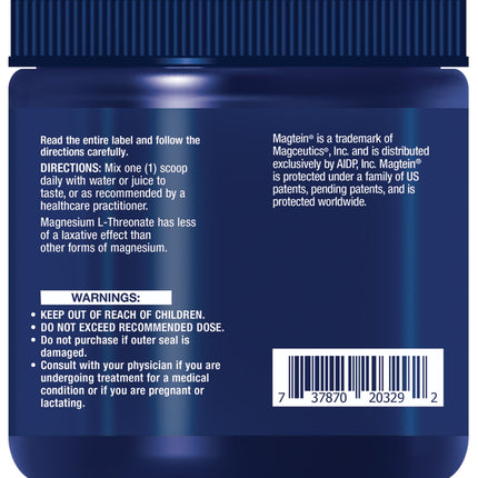 Neuro-Mag Magnesium L-Threonate Powder – Tropical Punch
