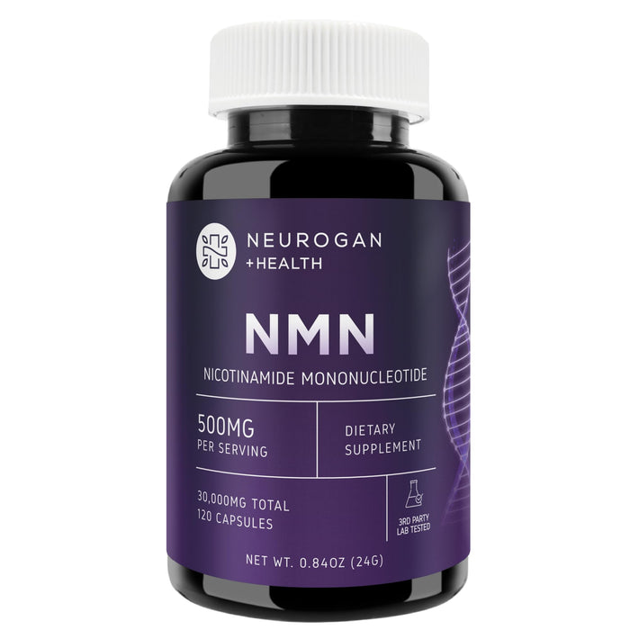 Neurogan NMN Supplement Capsules – 500 mg NMN, 120 Ct | Brain Focus & Cellular Energy