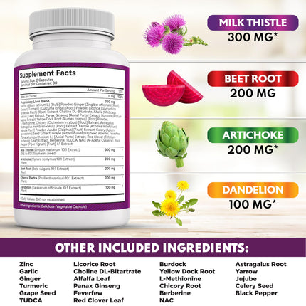 NEW AGE Milk Thistle NAC Chanca Piedra Liver Support – 180 Count, 28-in-1 Formula