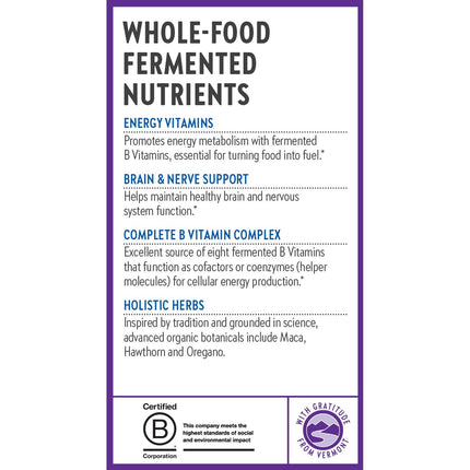 New Chapter Fermented Coenzyme B Complex – Organic B Vitamins (B12, B6, Biotin) 30 ct