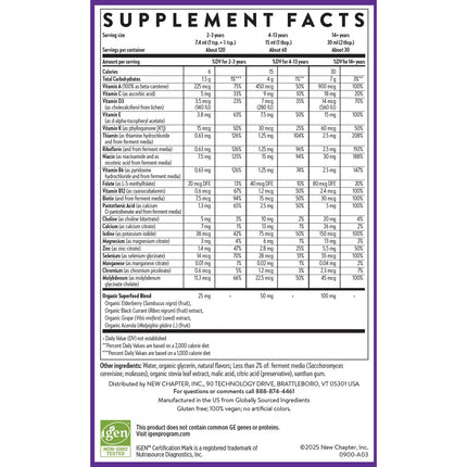 New Chapter Liquid Multivitamin + Mineral – 22 Nutrients, Easy Absorption, Orange Mango 30 oz