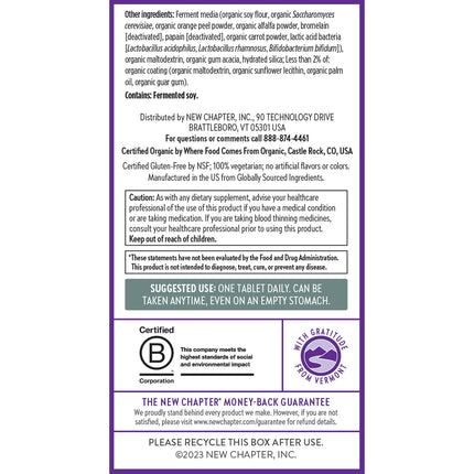 New Chapter Men's Multivitamin 40+ - Fermented One Daily for Energy, Immune & Heart Health (48 ct)