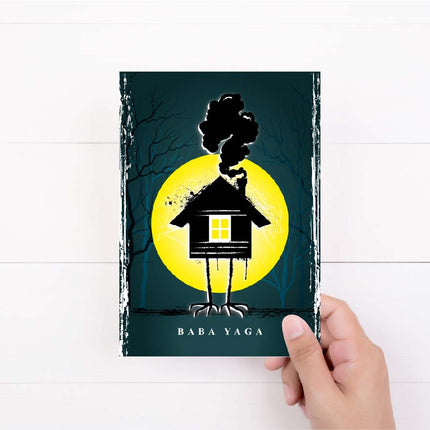 Baba Yaga Greeting Card | Baba Jaga | Slavic Folklore | Birthday Card